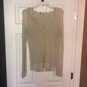 Netted long sleeve sweater